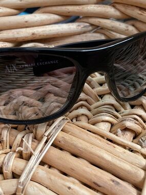 Armani Exchange Black Men’s Wrap Sunglasses